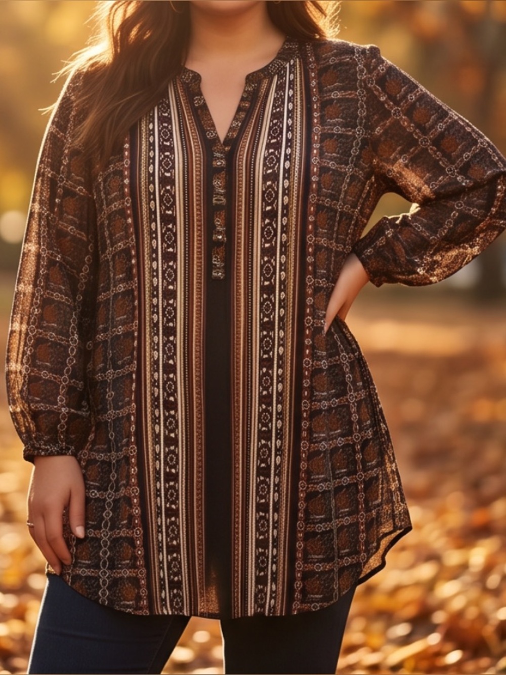 Long sleeve Tunic Blouse